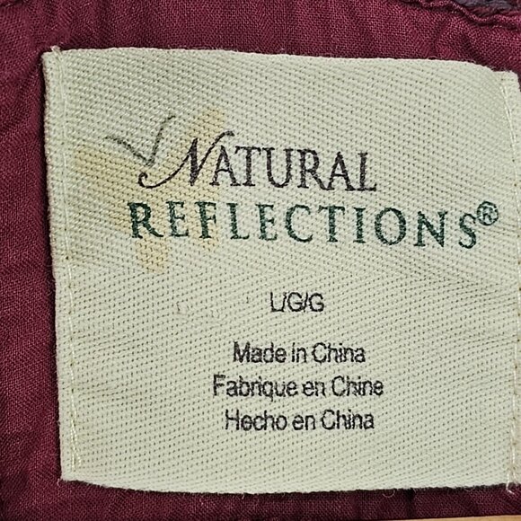 Natural Reflections Womens L Burgundy Knit Sweater‎ V Neck with Buttons《874》J - Picture 4 of 6